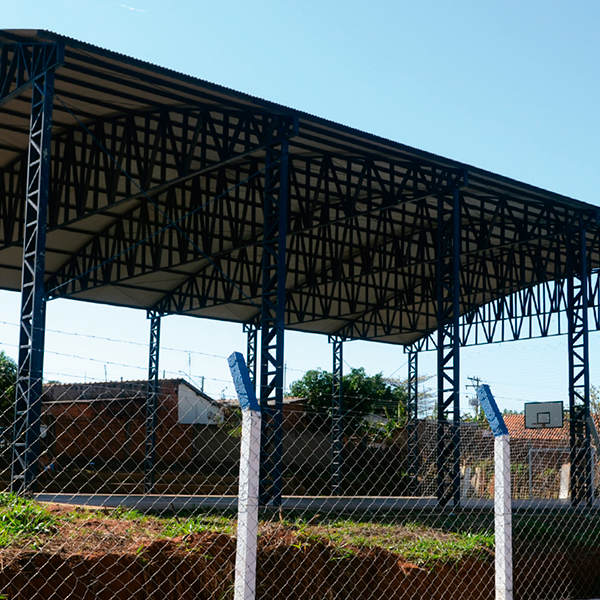 Construção da Quadra Poliesportiva na Vila dos Bancários